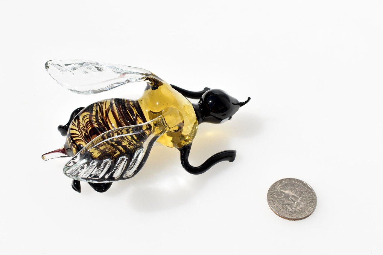 Handmade Glass Fly Figurine: Collectible Art Glass Statue
