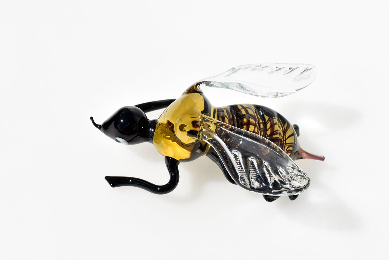 Handmade Glass Fly Figurine: Collectible Art Glass Statue