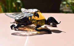 Handmade Glass Fly Figurine: Collectible Art Glass Statue