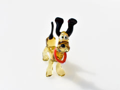 Handmade Glass Dog Figurine: Whimsical Art Sculpture, 4-inch
