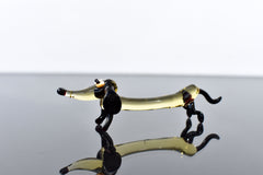 Handmade Glass Dachshund Figurine: Whimsical Collectible Statue