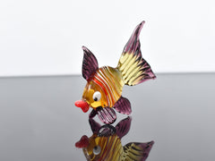 Handmade Glass Fish Figurine: Colorful Flame-Worked Sculpture