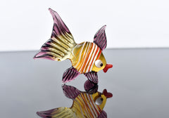 Handmade Glass Fish Figurine: Colorful Flame-Worked Sculpture