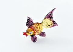 Handmade Glass Fish Figurine: Colorful Flame-Worked Sculpture