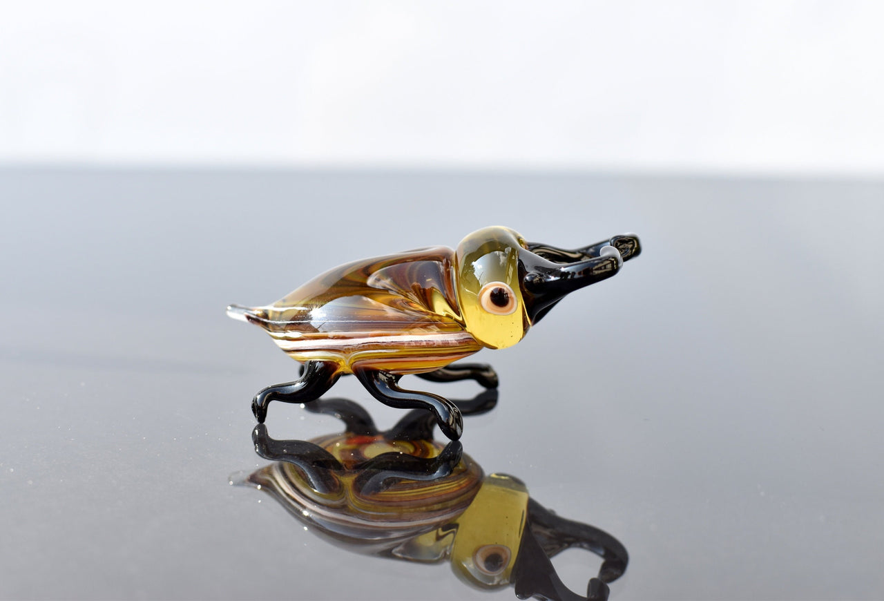Hand Blown Glass Beetle Figurine - Glass Beetle Figurine - Unique Gift for Insect Lovers