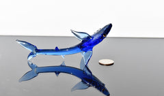 Glass statue of Shark. Detailed figurine with a lot of personality. Excellent addition to your glass menagerie collection.