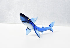 Glass statue of Shark. Detailed figurine with a lot of personality. Excellent addition to your glass menagerie collection.