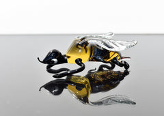 Handmade Glass Fly Figurine: Collectible Art Glass Statue
