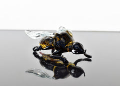 Handmade Glass Fly Figurine: Collectible Art Glass Statue
