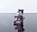Purple Glass Teddy Bear Figurine: Handmade Flame Worked Sculpture