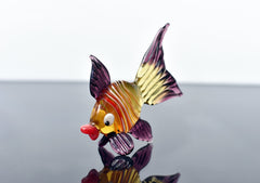 Handmade Glass Fish Figurine: Colorful Flame-Worked Sculpture
