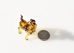 Handmade Glass Dog Figurine: Whimsical Art Sculpture