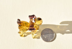 Handmade Glass Dog Figurine: Whimsical Art Sculpture