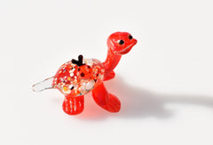 Sea Turtle Gifts, Glass Turtle with Ladybug, Good Luck Gift, Coastal Decor, Blown Glass Animals, Turtle Figurine, Ocean Art, Ladybug Gift