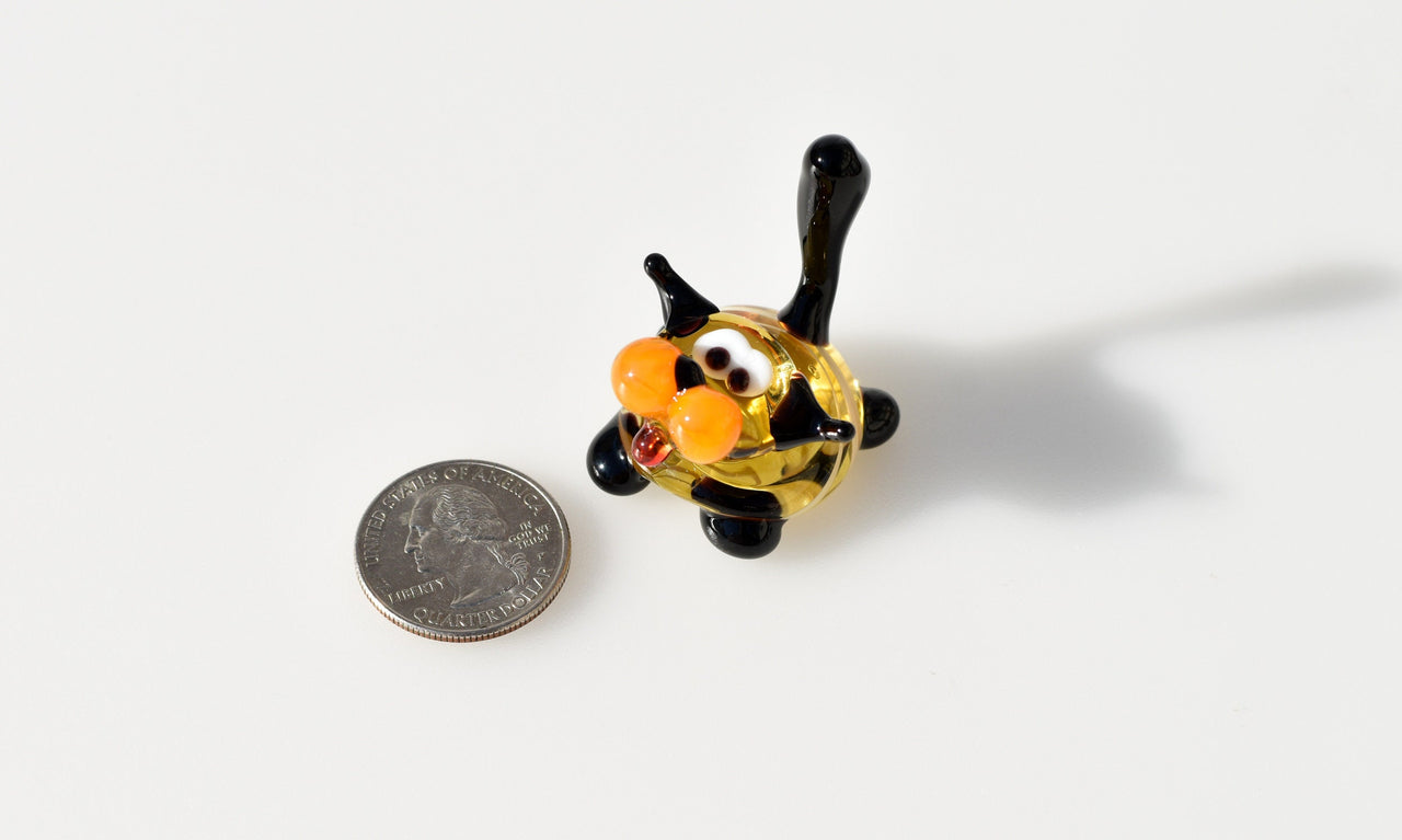 Tiny Glass Animals, Glass Dog Figurine, Mini Glass Animals, Dog Gifts, Dog Art, Whimsical Decor, Glass Sculpture, Glass Animals, Art