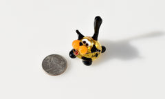 Tiny Glass Animals, Glass Dog Figurine, Mini Glass Animals, Dog Gifts, Dog Art, Whimsical Decor, Glass Sculpture, Glass Animals, Art