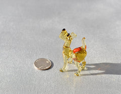 Glass Dog Figurine, Dog Statue, Glass Animals, Blown Glass Animals, Glass Dog, Wire Hair Dog, Murano Glass Dog, Terrier Dog