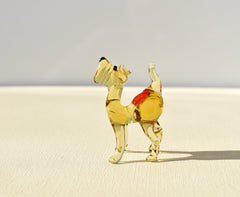 Handmade Glass Dog Figurine: Whimsical Art Glass Sculpture