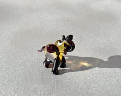 Handmade Purple Glass Elephant Figurine: Whimsical Art Glass Sculpture