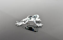 Clear Glass Frog Figurine – Hand Blown Miniature Animal Sculpture – Unique Amphibian Gift