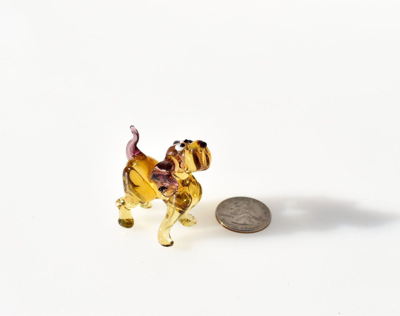 Whimsical Dog Figurine, Dog Statue, Glass Animals, Dog Memorial Gift, Glass Dog, Purple Dog, Art Glass, Puppy, Dog Lover Gift