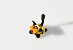Tiny Glass Animals, Glass Dog Figurine, Mini Glass Animals, Dog Gifts, Dog Art, Whimsical Decor, Glass Sculpture, Glass Animals, Art
