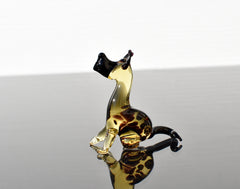 Handmade Glass German Shepherd Figurine: Collectible Dog Sculpture