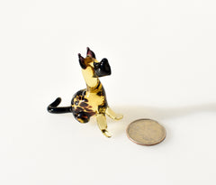 Handmade Glass German Shepherd Figurine: Collectible Dog Sculpture