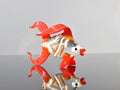 Cute Glass red-clear colorful goldfish. Detailed figurine with a lot of character and personality.  Excellent addition to your collection.