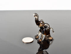 Elephant Statue, Elephant Decor, Elephant Gifts, Glass Elephant, Elephant Figurine, Blown Glass Animals, Elephant Sculpture, Amber Glass