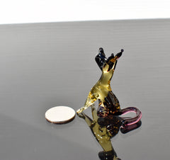 Handmade Glass German Shepherd Figurine: Flame Work Sculpture