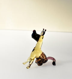 Handmade Glass German Shepherd Figurine: Flame Work Sculpture