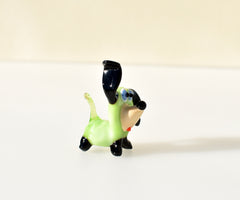 Whimsical Dog Figurine, Mini Glass Animals, Dog Statue, Tiny Glass Animals, Funny Puppy, Dog Memorial Gift, Glass Dog, Art Glass Decor