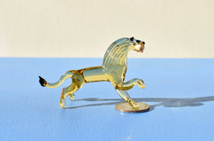 Handmade Glass Lion Figurine: Flame Work Art, Collectible Statue