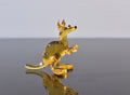Handmade Glass Kangaroo Figurine: Collectible Animal Sculpture