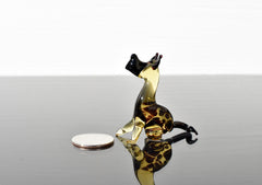 Handmade Glass German Shepherd Figurine: Collectible Dog Sculpture