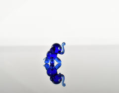 Tiny Glass Animals, Blue Glass Elephant, Elephant Figurine, Elephant Gifts, Glass Animals, Elephant Charm, Mini Glass Animals, Art, Decor