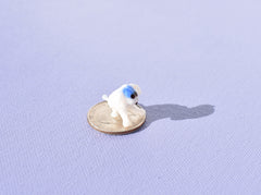 Tiny Glass Sheep Figurine • Lampwork Miniature Animal • Hand-Blown Collectible Sculpture