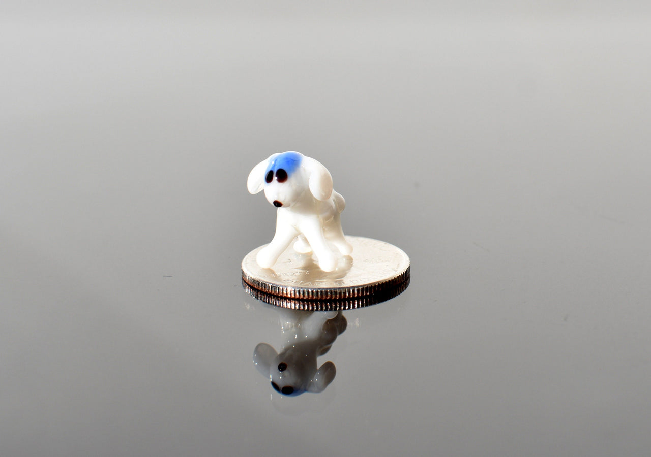 Tiny Glass Sheep Figurine • Lampwork Miniature Animal • Hand-Blown Collectible Sculpture
