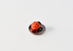Lampwork Glass Ladybug Miniature: Whimsical Collectible Figurine