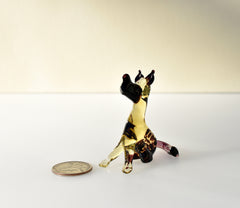 Handmade Glass German Shepherd Figurine: Flame Work Sculpture