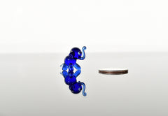 Tiny Glass Animals, Blue Glass Elephant, Elephant Figurine, Elephant Gifts, Glass Animals, Elephant Charm, Mini Glass Animals, Art, Decor
