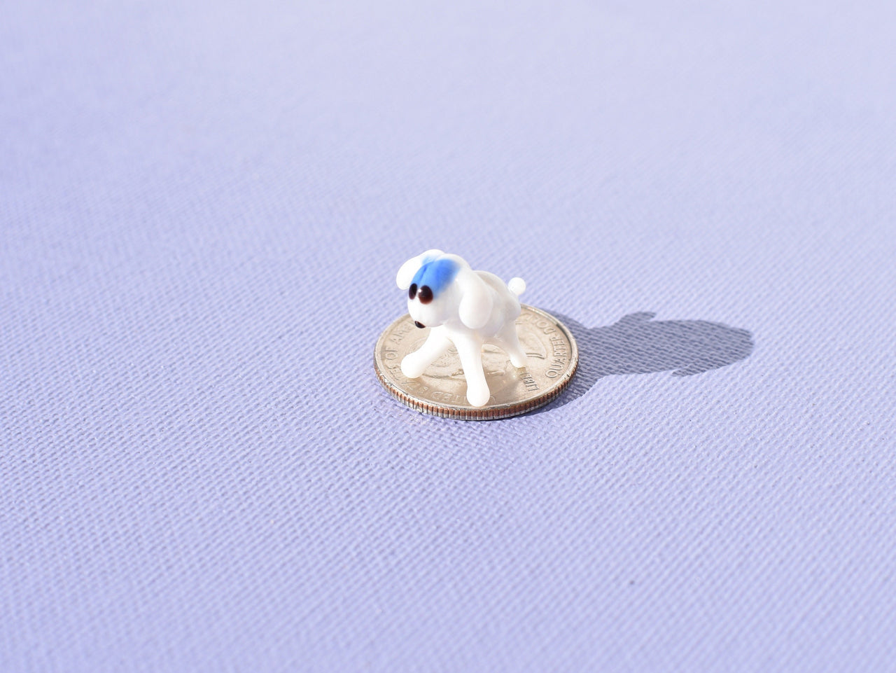 Tiny Glass Sheep Figurine • Lampwork Miniature Animal • Hand-Blown Collectible Sculpture