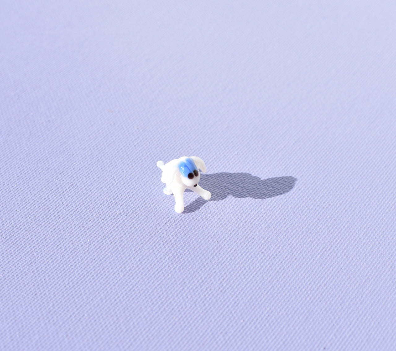 Tiny Glass Sheep Figurine • Lampwork Miniature Animal • Hand-Blown Collectible Sculpture