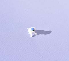 Tiny Glass Sheep Figurine • Lampwork Miniature Animal • Hand-Blown Collectible Sculpture