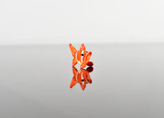 Handmade Glass Redfish Figurine: Whimsical Tropical Sculpture