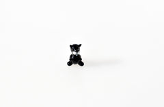 Lampwork Glass Black Cat Miniature, Whimsical Character