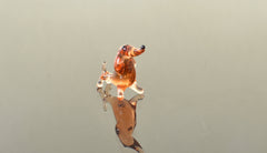 Mini Orange Glass Dachshund Figurine: Handmade Dog Lover Gift