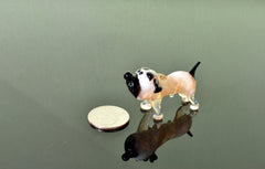 Handmade Glass Bulldog Figurine: Whimsical Art Glass Sculpture