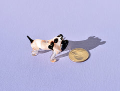 Handmade Glass Bulldog Figurine: Whimsical Art Glass Sculpture